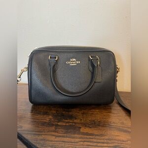 NWT Coach Black leather Rowan